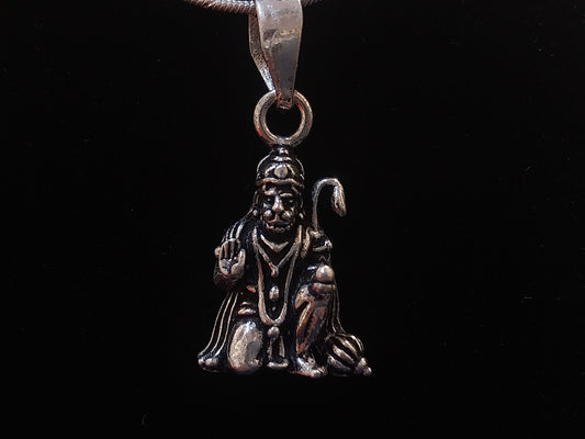 925 Silver Oxidized Hanuman Ji Locket